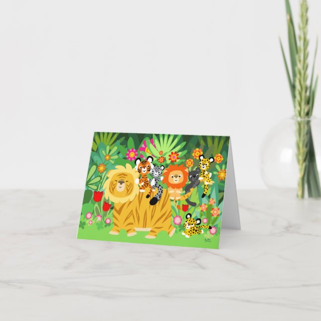 Tarjeta Personalizado Liger y Friends notecard (Anverso)