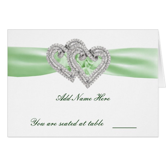 Tarjeta personalizado Lime Hearts Place (Anverso (Horizontal))