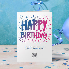 Tarjeta Personalizado Logotipo Diversión Feliz Cumpleaños