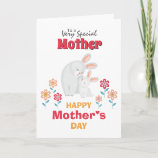 Tarjeta Personalizado madre niño Día de la Madre de flores