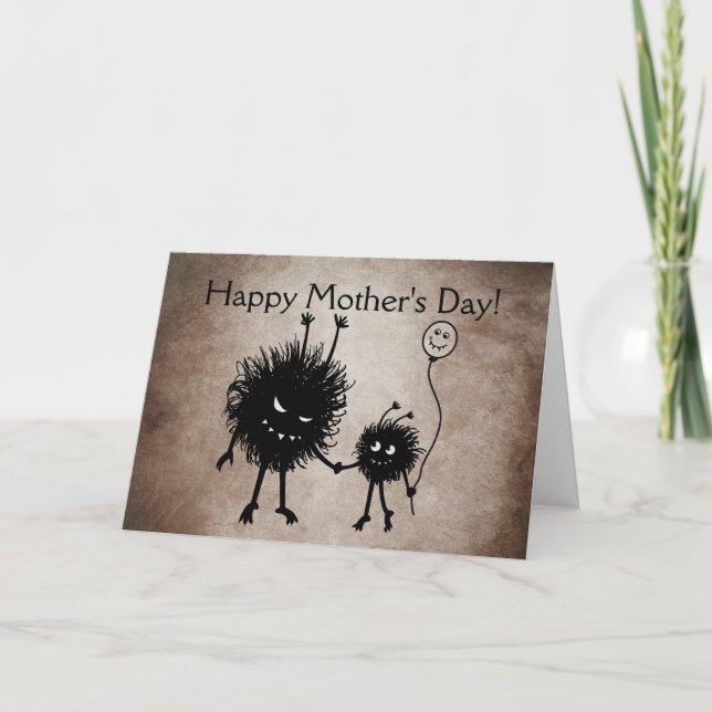 Tarjeta Personalizado malvado Bug Día de la Madre Gótica (Anverso)