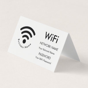 Tarjeta Personalizado Marca Business Name Wifi Details Whi