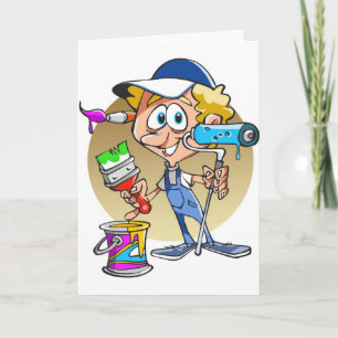 Tarjeta Personalizado mascota decoradora de pintores