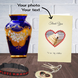 Tarjeta Personalizado mascota foto gracias