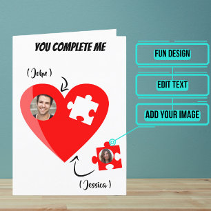Tarjeta Personalizado me completa rompecabezas Cumpleaños