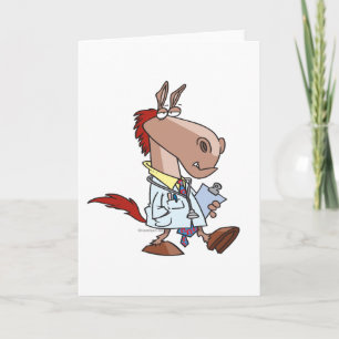 Tarjeta personalizado médica de caballos divertidos