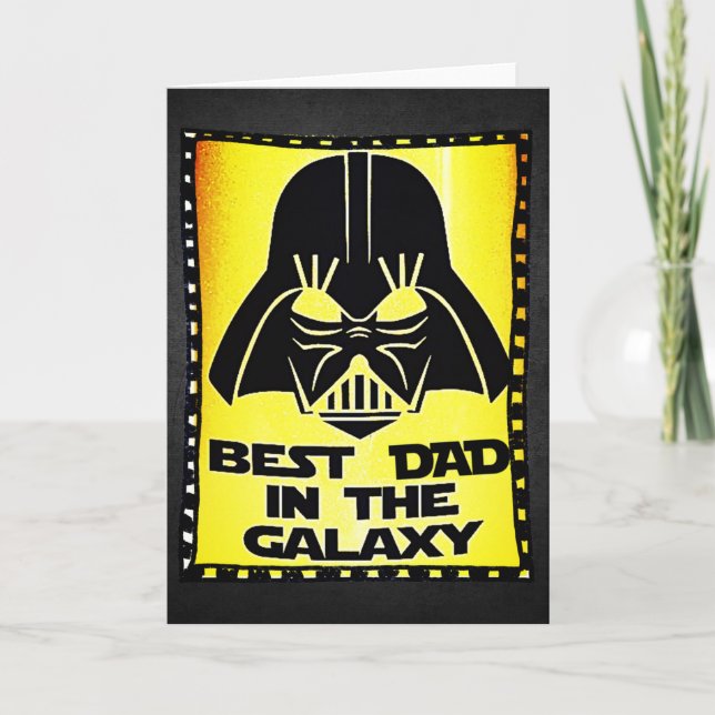 Tarjeta Personalizado MEJOR PAPÁ EN LA ESTética GALAXY (Anverso)