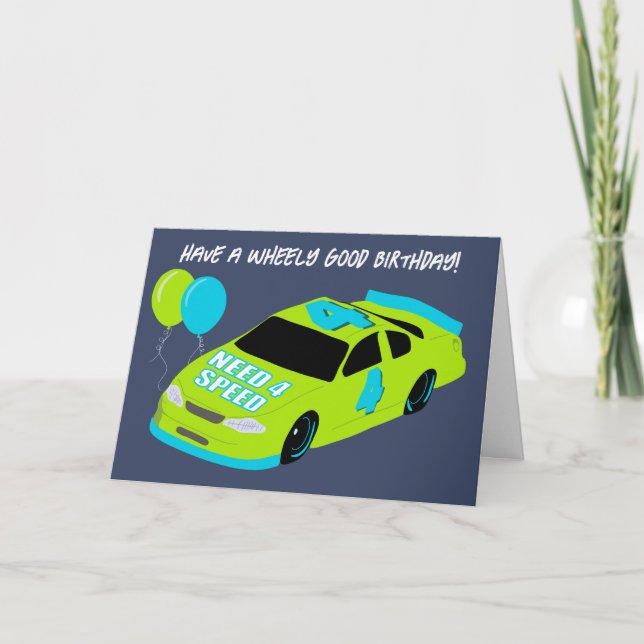 Tarjeta Personalizado Mensajes Niños 4 Cumpleaños (Anverso)