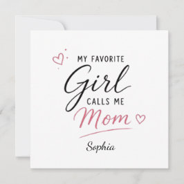 Tarjeta Personalizado Mi Chica Favorita Me Llama Mamá