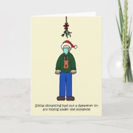 Tarjeta Personalizado Mistletoe de Covid 19 Navidades