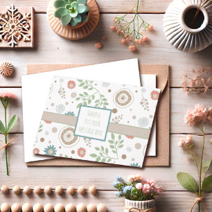 Tarjeta Personalizado moderno de moda Inespiritividad Flor