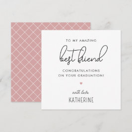 Tarjeta Personalizado Moderno y educado mejor graduación d