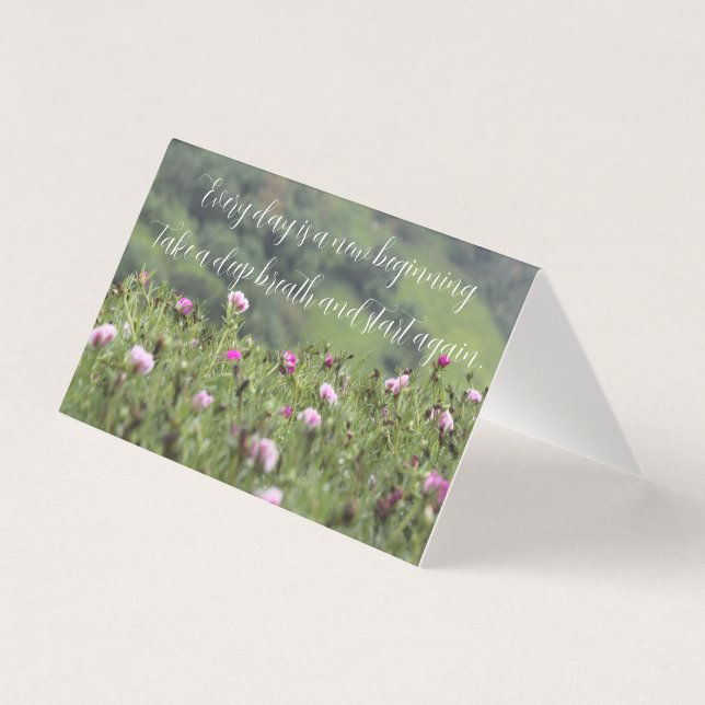 Tarjeta Personalizado motivacional de la naturaleza (Anverso)