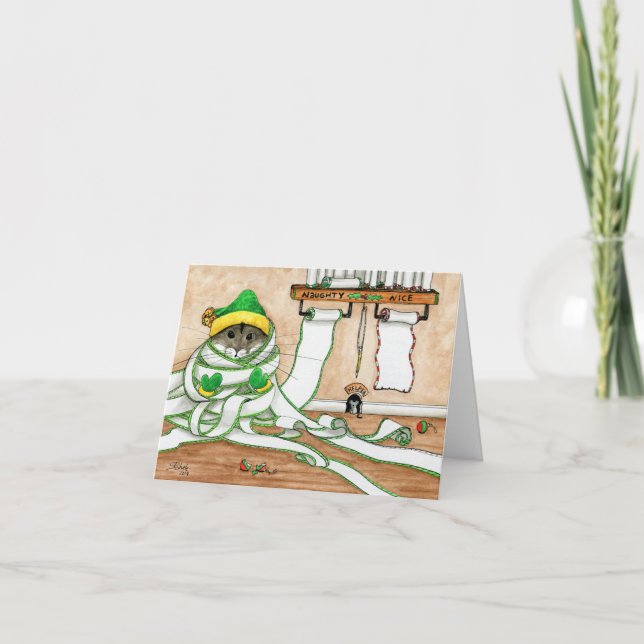 Tarjeta Personalizado Naughty Nice Santa List (Anverso)