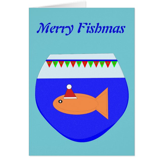 Tarjeta Personalizado navidad Fiesta Goldfish (Frente)