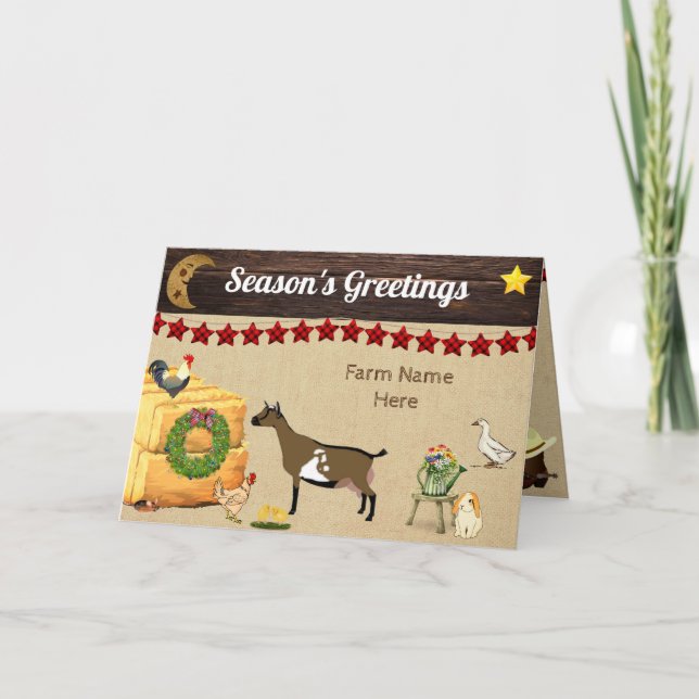 Tarjeta Personalizado - Navidades de país Cabra nigeriana (Anverso)