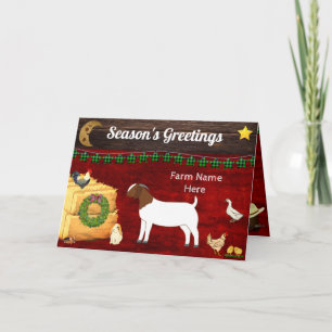 Tarjeta Personalizado - Navidades del país Boer Farm
