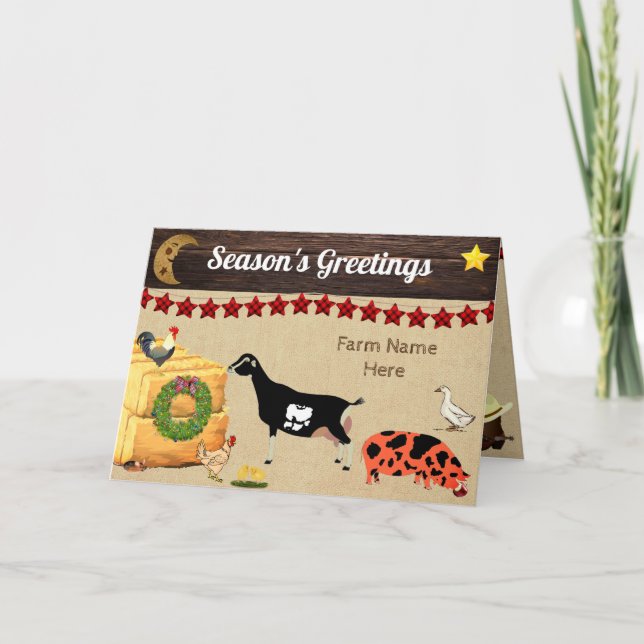 Tarjeta Personalizado - Navidades del país LaMancha Cabra (Anverso)