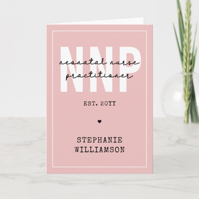 Tarjeta Personalizado NNP Enfermera neonatal Profesional (Anverso)