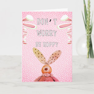 Tarjeta Personalizado NO TE PREOCUPES SER HOPPY RÚSTICO