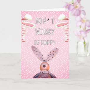 Tarjeta Personalizado NO TE PREOCUPES SER HOPPY RÚSTICO