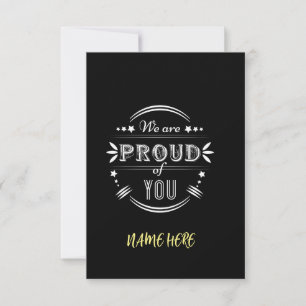 Tarjeta Personalizado Nos sentimos orgullosos de ti 