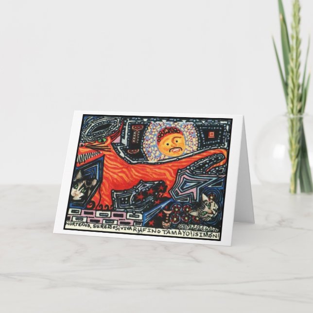 Tarjeta Personalizado Nuevo México Cats de Perro Diablo Es (Anverso)