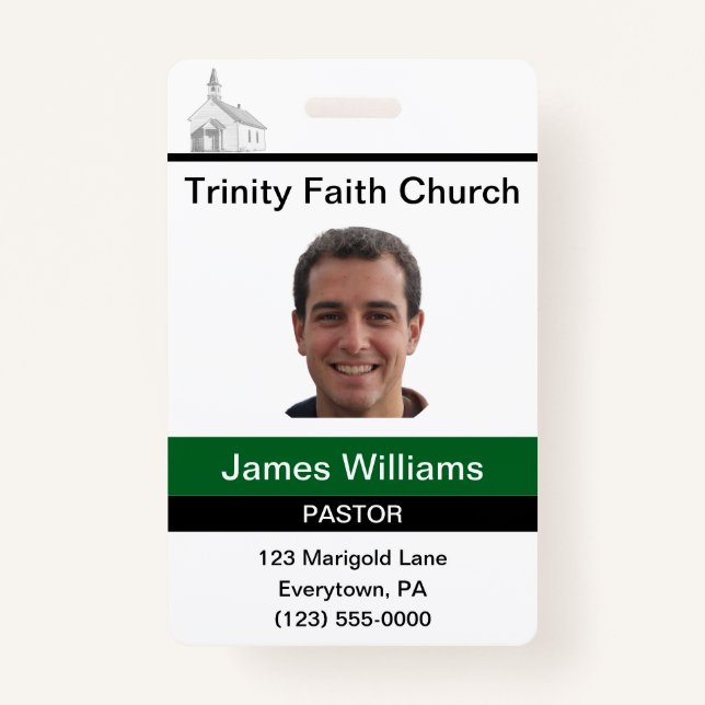 Tarjeta Personalizado Pastor (Anverso)