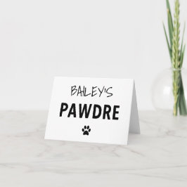 Tarjeta Personalizado Pawdre Typography Dog Dad New Dog