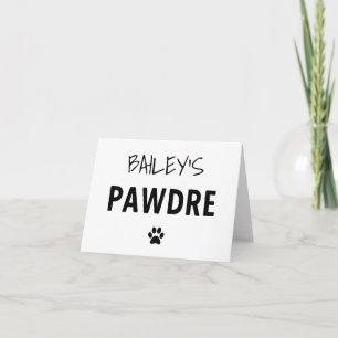 Tarjeta Personalizado Pawdre Typography Dog Dad New Dog