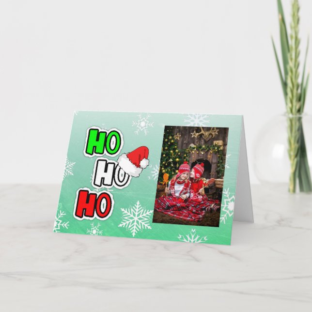Tarjeta Personalizado personalizada Ho HO Merry Ch (Anverso)