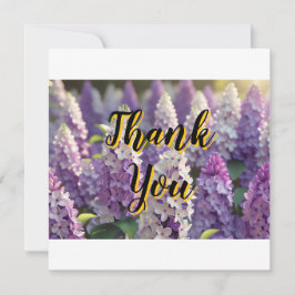 Tarjeta Personalizado Personalizado Purple Lilac Gracias