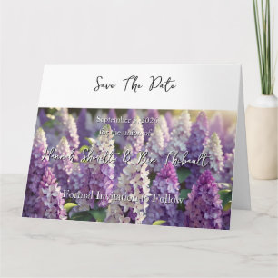 Tarjeta Personalizado Personalizado Purple Lilac Guardar l