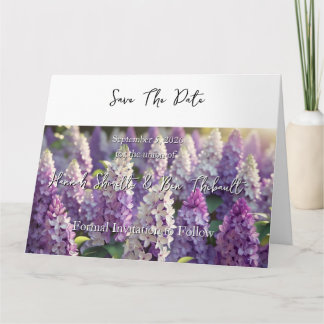Tarjeta Personalizado Personalizado Purple Lilac Guardar l