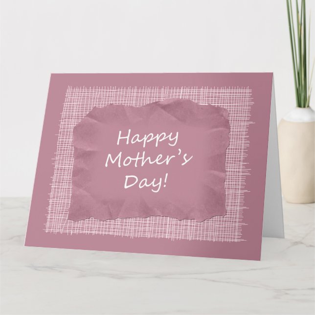 Tarjeta Personalizado Pink Happy Mother's Day Giant Greeti (Anverso)