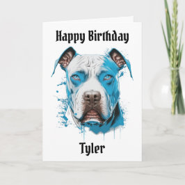Tarjeta Personalizado Pitbull Puns Feliz cumpleaños