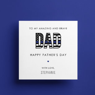 Tarjeta Personalizado policía papá día del padre delgada l