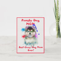 Personalizado Pomsky Mom Dog Best Crazy Dog Lady D