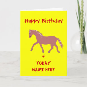 Tarjeta Personalizado pony, sonriente, personalizar de cum