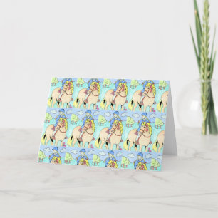 Tarjeta Personalizado Pony y Rider
