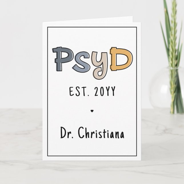 Tarjeta Personalizado PsyD Médica de Psicóloga (Anverso)