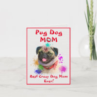 Personalizado Pug Mom Dog Mejor Loca Dama de Perro