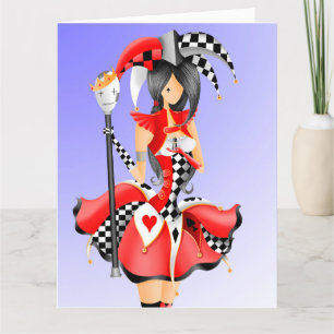 Tarjeta Personalizado Quirky Jester & Puppet King Birday C