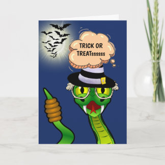 Tarjeta Personalizado rattlesnake lindo truco trata hallow
