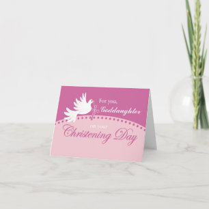 Tarjeta Personalizado Relación Diosa Christening Dove