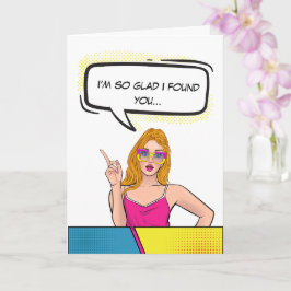 Tarjeta Personalizado Retro Comic Pareja Funny Día de San