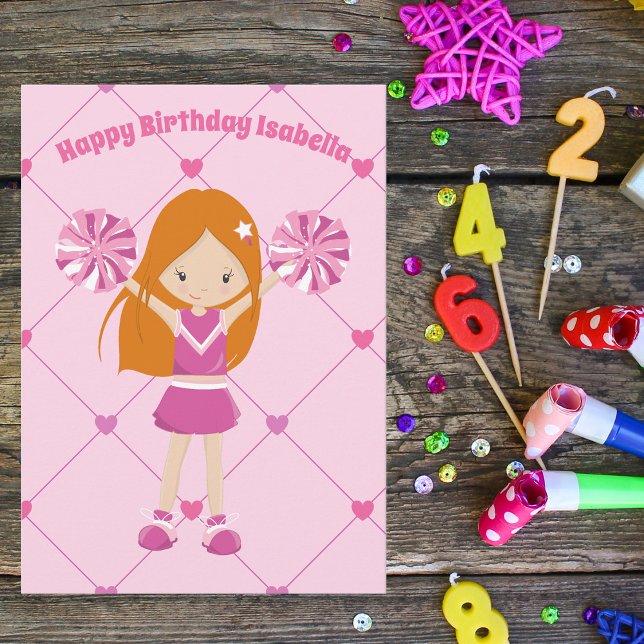 Tarjeta Personalizado rosado de la actriz de la cabeza roj (Subido por el creador)