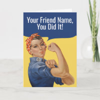 Personalizado Rosie The Riveter Felicitaciones