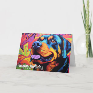 Tarjeta Personalizado Rottweiler en un Personalizado de ja