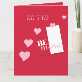 Tarjeta Personalizado Sé de mis corazones rosados, Red Val